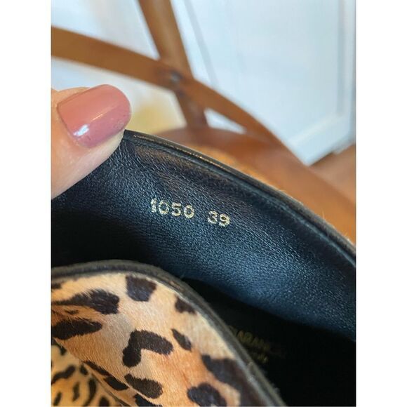 Grigiarancio Italian made point toe leopard calf hair booties size 39 - Picture 7 of 10